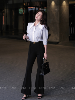 Quần ống vẩy phối gân