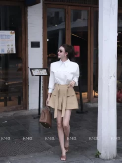 Quần váy kaki túi cách điệu