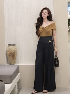 Quần ống rộng denim