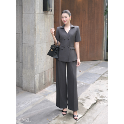 Set áo vest và quần ống rộng có dây