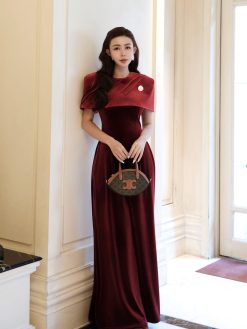 Set áo dài nhung kèm quần