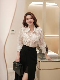 Áo sơ mi ĐÍNH HOA 3D