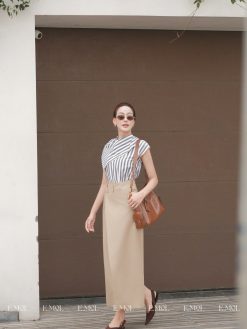 Chân váy 1 MẮT CÁO chéo tà trước