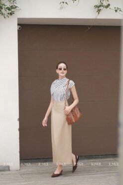 Chân váy 1 MẮT CÁO chéo tà trước