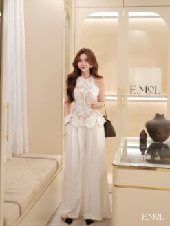 Áo yếm ren hoa nổi
